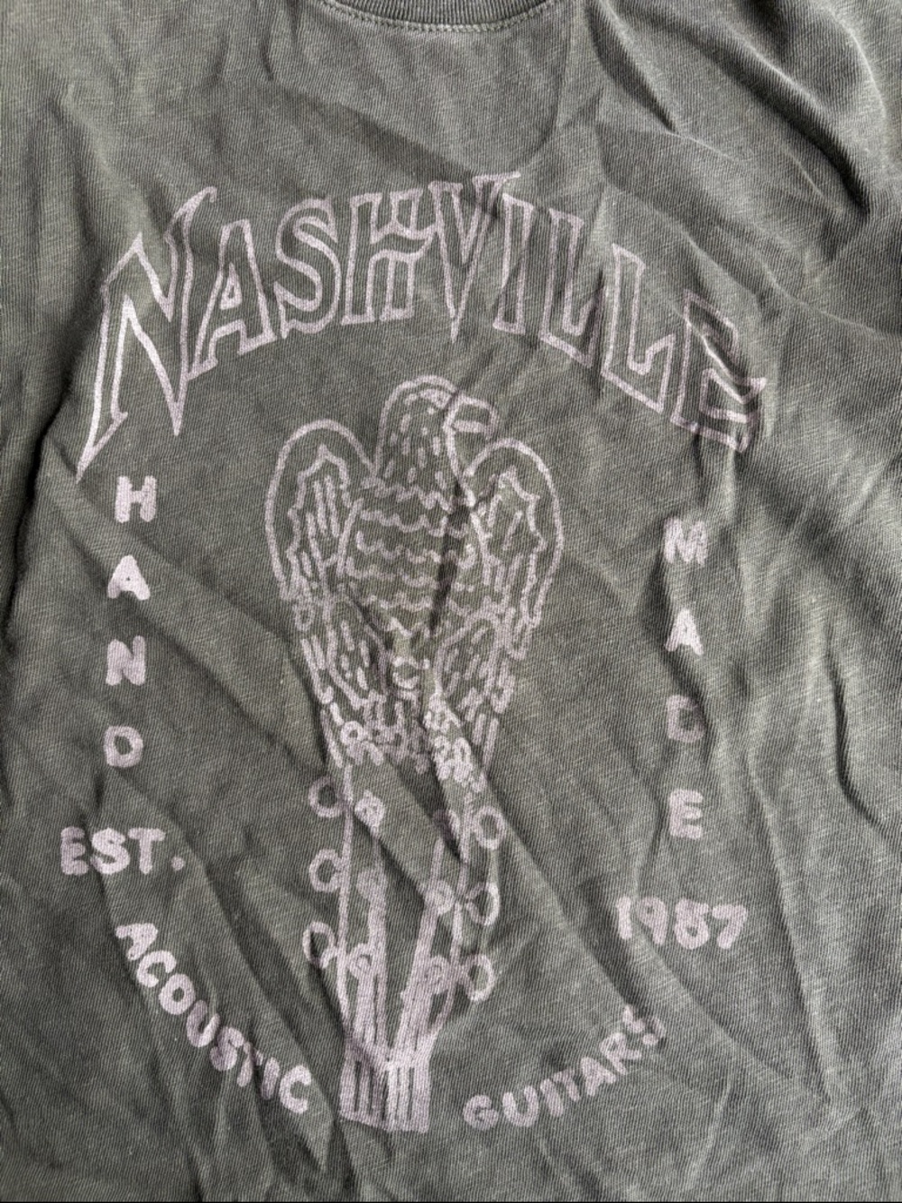 Nashville Graphic Short Sleeve Tee — Olive Green